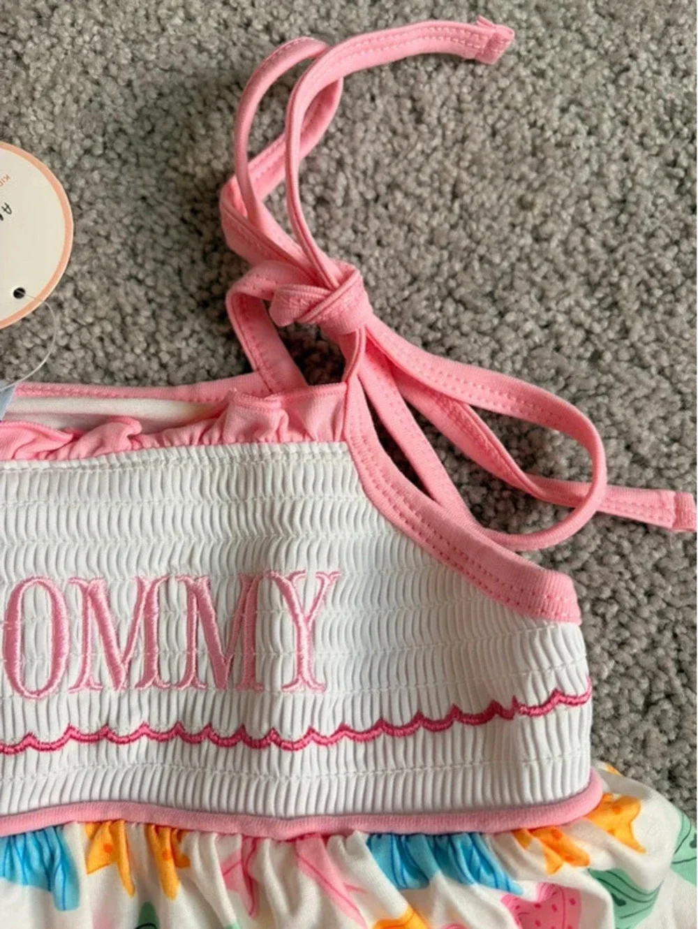 Abby & Evie I Love Mommy Bow Dress Size 5 NWT